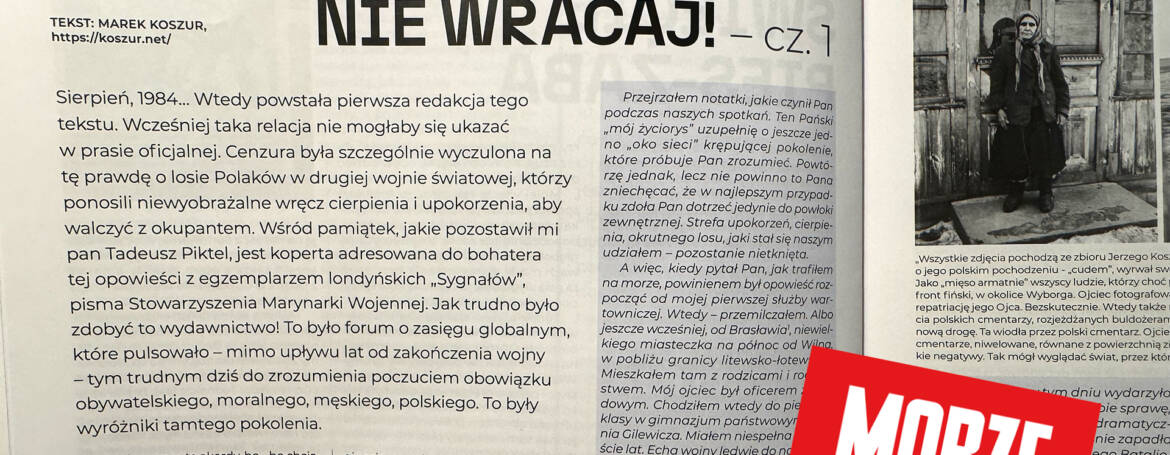 Tchórzem nie wracaj  – cz. 1