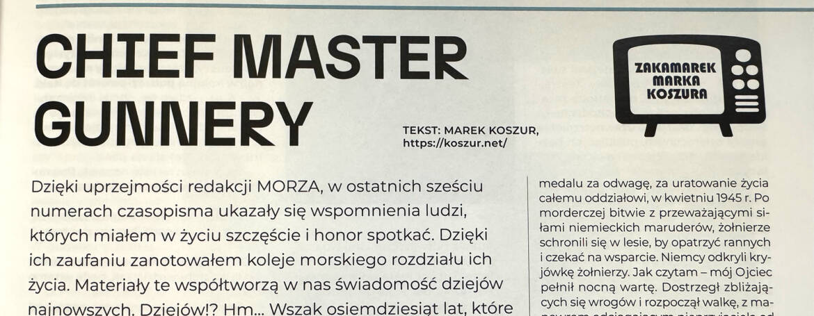 Chief Master Gunnery – Kazimierz Bay