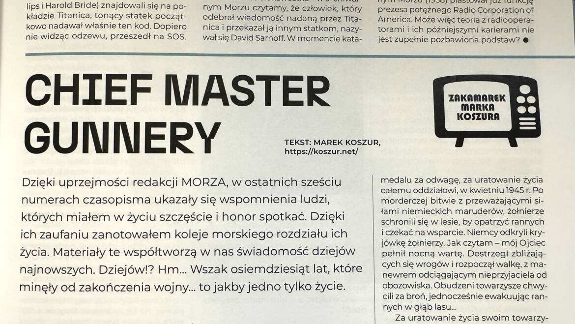 Chief Master Gunnery – Kazimierz Bay